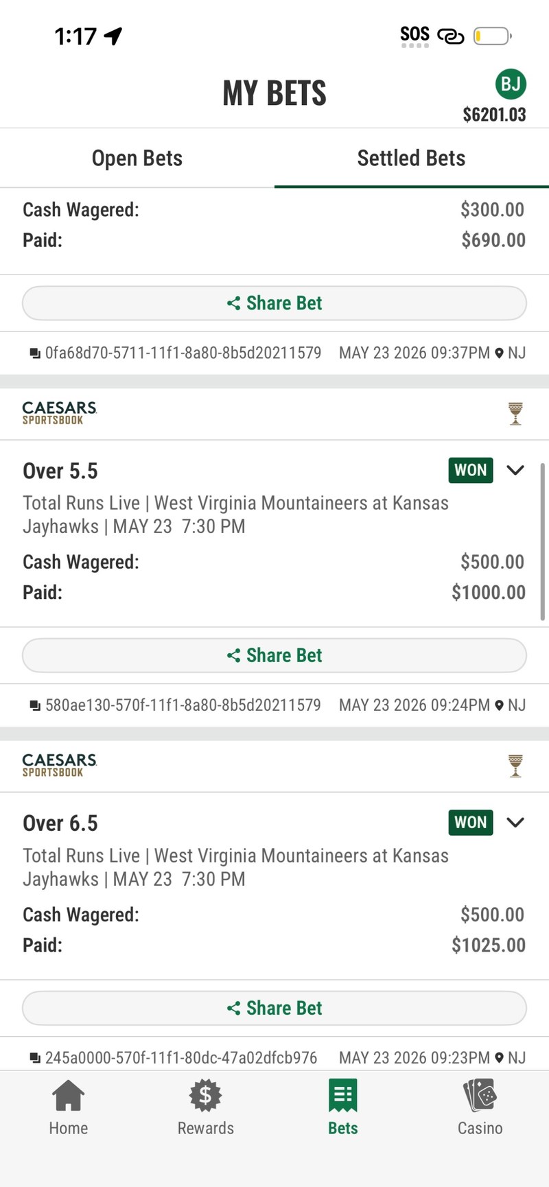 Member payout