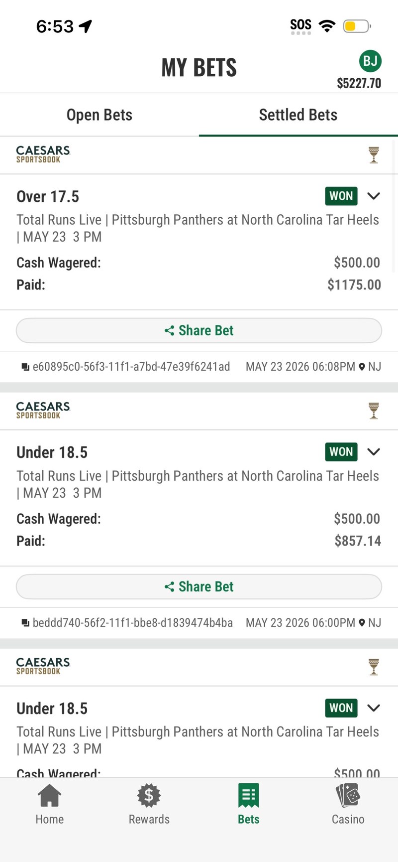 Member payout