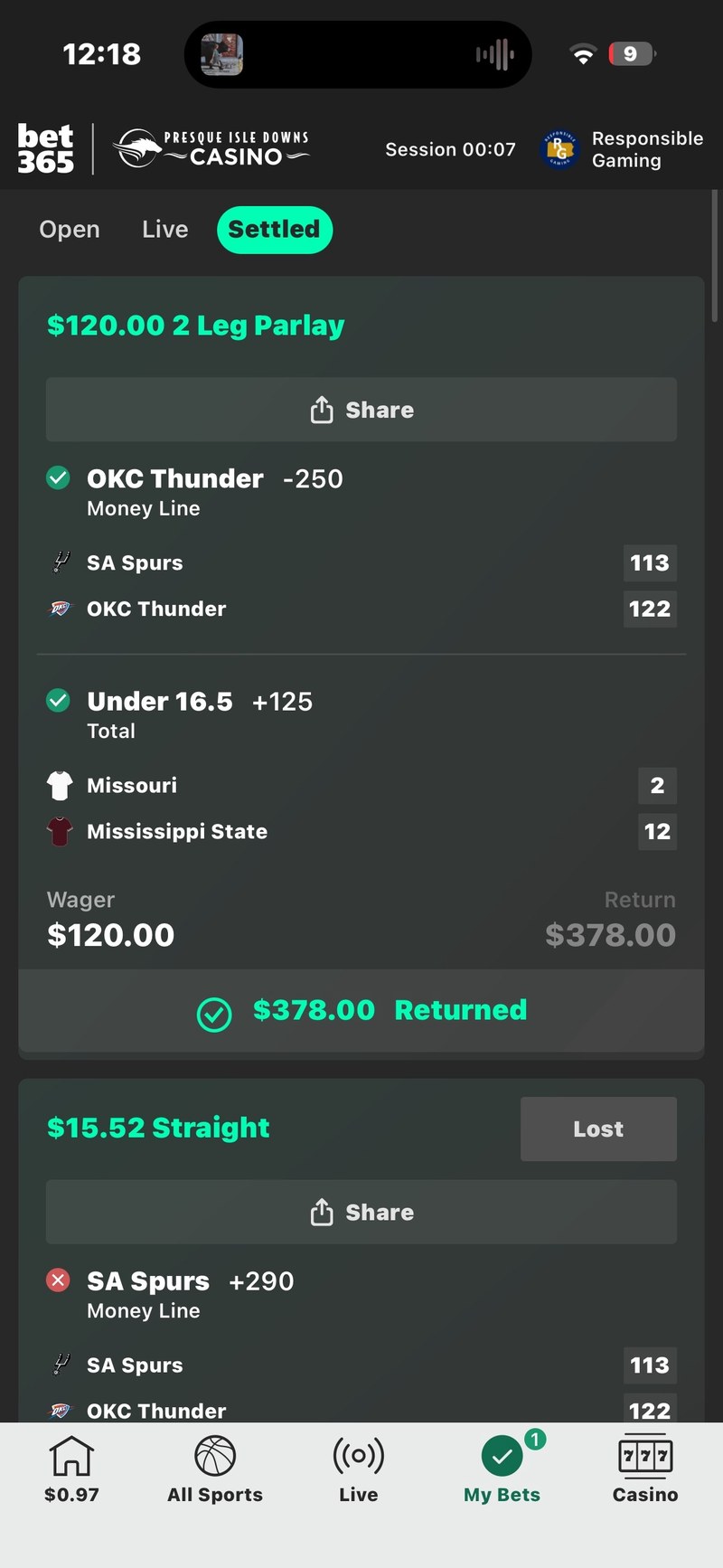 Member payout