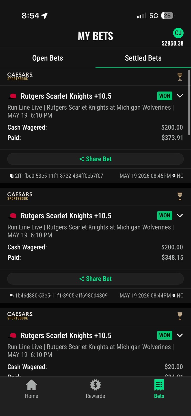 Member payout