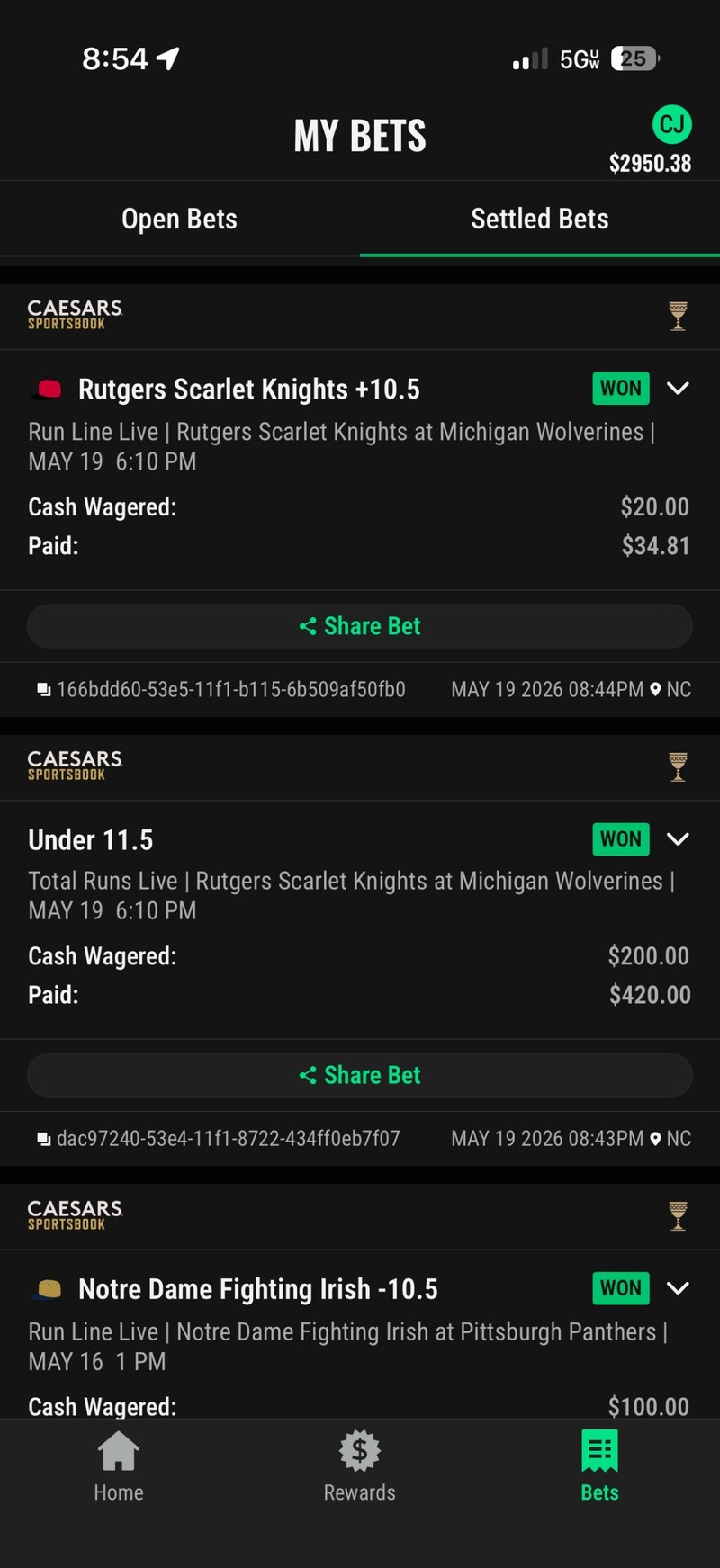 Member payout