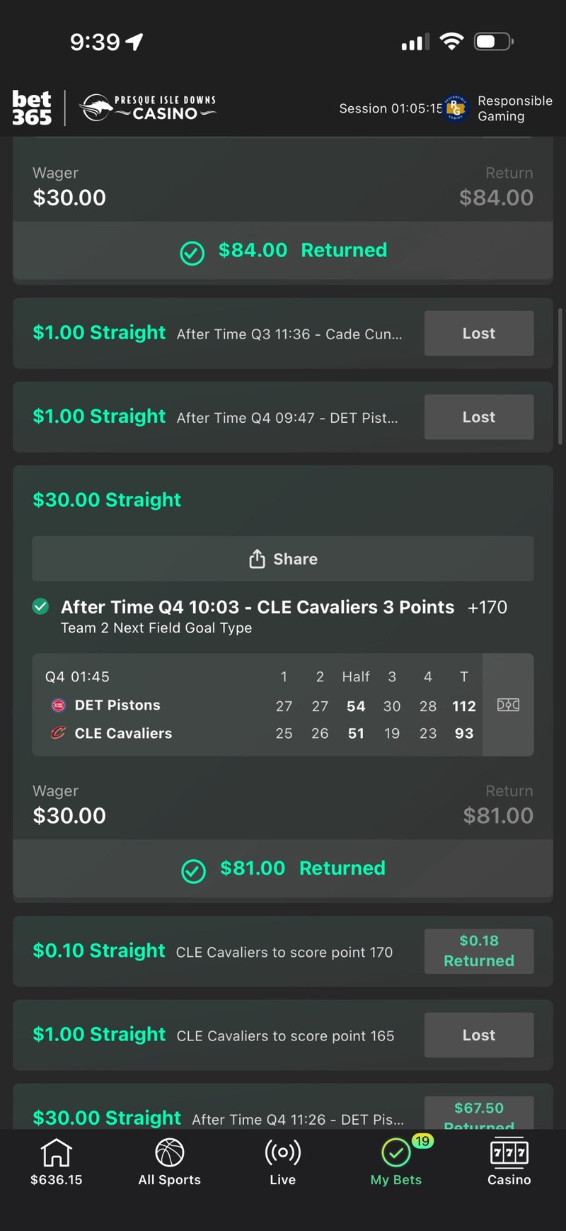 Member payout