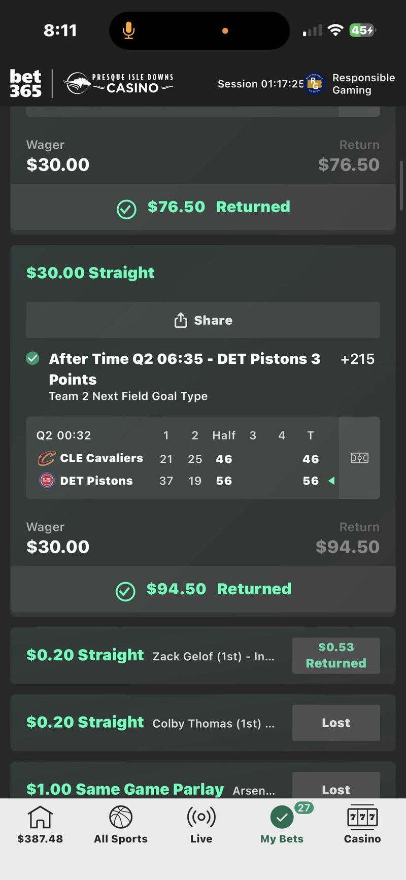 Member payout