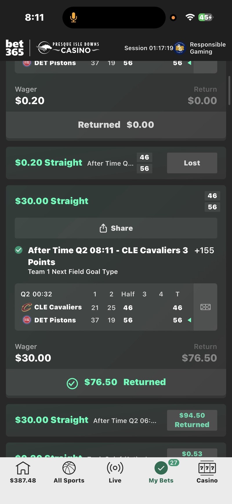 Member payout