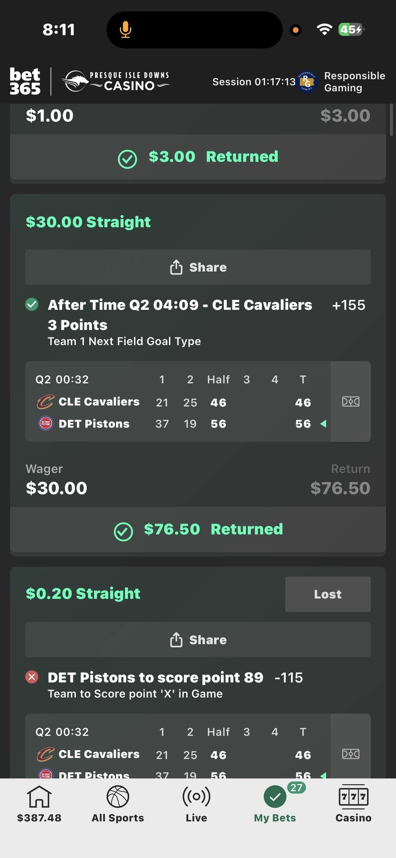 Member payout